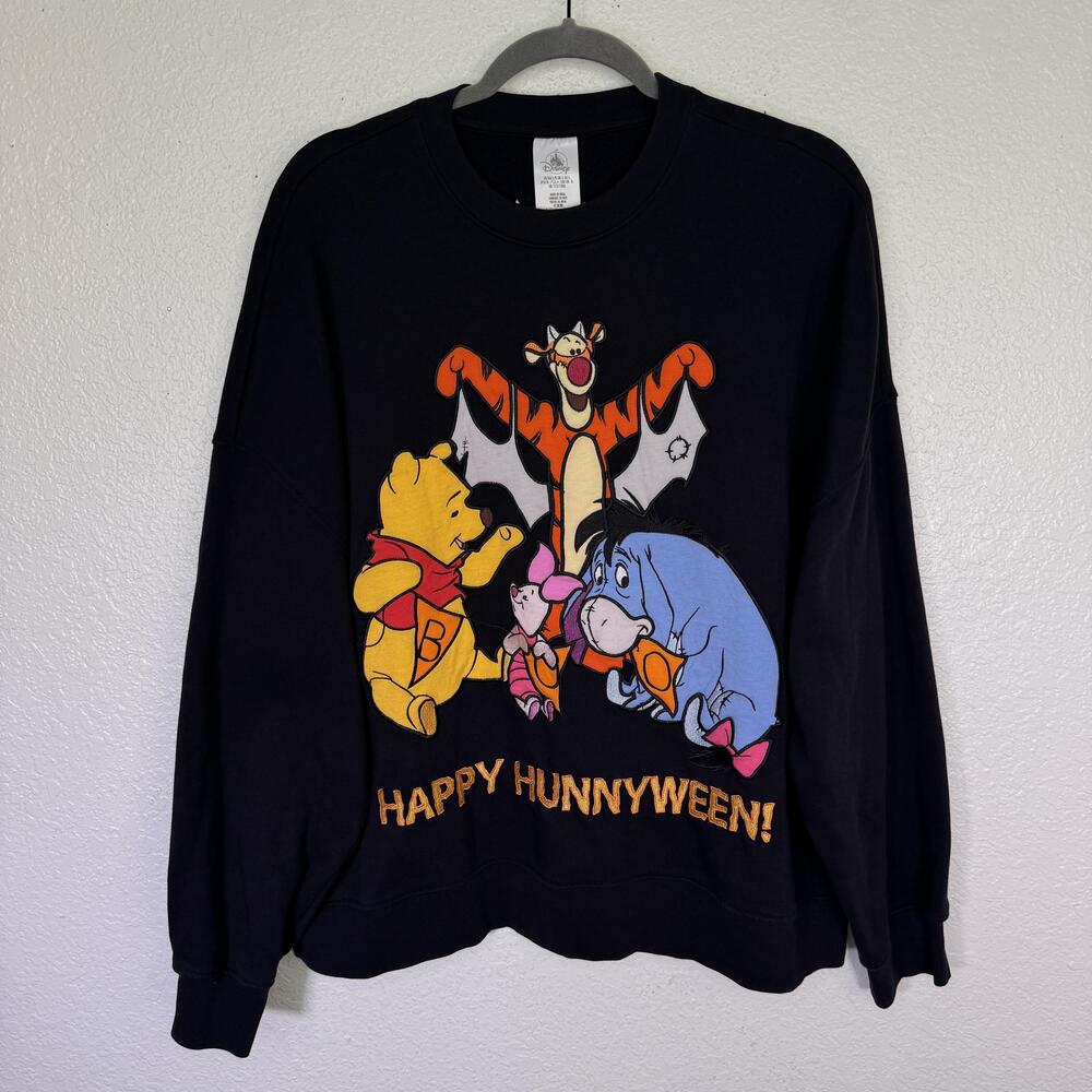 Disney Parks Sweatshirt Womens Large Happy Hunnyween Winnie The Pooh Halloween